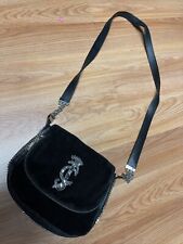 Vintage Black Juicy Couture Purse Handbag Satchel Bag Velour