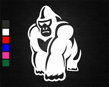 GORILLA SILVER BACK VINYL DECAL STICKER CAR/VAN/WALL/WINDOW/DOOR/LAPTOP/TABLET