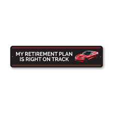 Chevy Corvette My Retirement Plan Metal Sign Chevrolet Automotive Car Man Cave