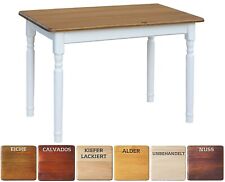 Dining Table Kitchen Table SOLID PINE WOOD White Honey Country House Style - NEW