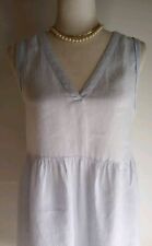 Lucky Brand 100% Linen Sleeveless Tiered Ruffle Beach Sun Dress Size Small