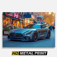 Mercedes AMG GT Metal Print, Automotive Art Wall Decor, Luxury Car Lover Gift