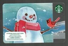 STARBUCKS ( Canada ) Snowman and Cardinal 2014 Gift Card ( $0 )