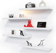 5 Set White Floating Shelves, Wall Mounted Shelves for Wall Decor, Modern Pictur - Toronto - Canada