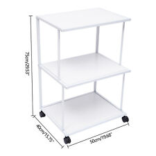 Modern Movable Laptop Printer Small Cart Rolling Laptop Stand Office White Table - Toronto - Canada