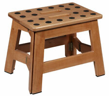 Folding kick folding stool walking stool wood beech wood stable space saving NEW