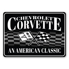 Chevrolet Corvette American Classic Metal Sign Chevy Automotive Car Man Cave