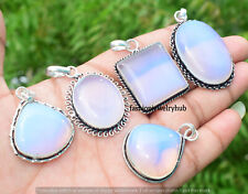 Opalite Gemstone Pendant 5pcs Wholesale Lot 925 Silver Plated Jewelry