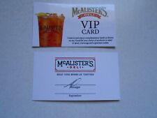 Lot of 10 McCalisters Meal/Drink/Cookie Cards