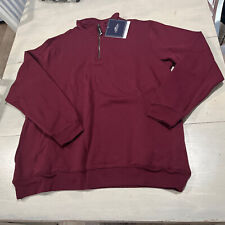 Charles River Apparel Men's XL Crosswind Quarter Zip Sweatshirt Pockets Maroon