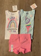 (NWT) Jumping Beans Girl’s Size 18 Months Pink Lot Of 3 Summer Items