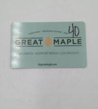 $40 GIFT CARD Great Maple Restaurant.. Fast Shipping