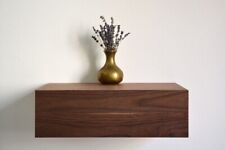 Minimalist floating nightstand with drawer made of walnut - Manglour Town S.O - IN