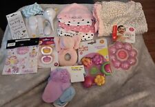 Box Of Various Baby Items For Girl
