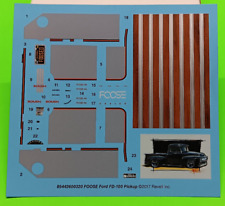 1956 Foose Ford FD-100 Pickup 1/25 Waterslide Decal Sheet Wood Grain Bed