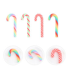 40 Pcs Christmas Miniatures for Crafts DIY Accessories Rainbow Candy Cane