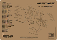 HERITAGE Rough Rider Revolver Schematic Handgun Mat FDE