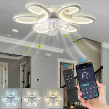 Dimmable Smart Ceiling Fan Lights 6 Speeds Timer Fan Chandelier for Living Room - US