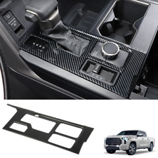 Carbon Fiber Console Gear Shift Box Panel Trim For Toyota Tundra 2022 2023