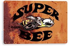 Dodge Super Bee Hot Rod Muscle Car Auto Garage Rustic Sign Decor Tin Sign B348