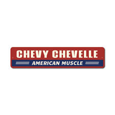 Chevy Chevelle Metal Sign Chevrolet Automotive Car Man Cave American Muscle