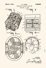 Vintage Automotive Supercharger Patent 1949, Multiple sized Poster / Prints