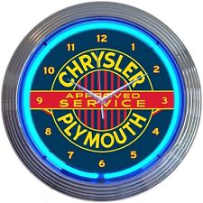15 Neonetics LED Neon Chrysler Plymouth Automotive Wall Clock Sign Decor 8CRYPL"