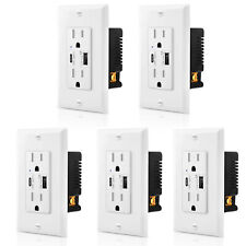 USB Type C Wall Outlet 4.2A Dual High Speed Receptacle with Smart Chip UL 5Pack - South El Monte - US