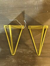 Geometric Triangle Shelving Brackets For Wall Gold Colored Minimalist - Albuquerque - US