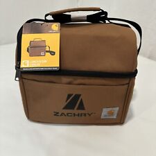 New Zachry Construction CARHARTT LUNCH BOX BAG FRIDGE BROWN 6-CAN COOLER NWT