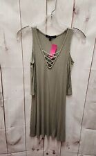 One Clothing Women's Size XS Olive Cold Shoulder Top