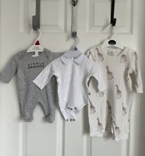 Baby Grows Romper Bundle X 3 Items - Age Newborn - 3 Months