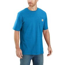 Carhartt SS Tee Shirt Pocket Loose Fit Marine Blue Heather K87 Mens Sz L NWT