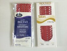 Vintage BABY RICK RACK 2 Packets Red