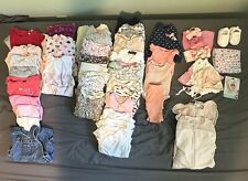 Lot Of Baby Girls Clothes And Accessories Size NB To 9 mo, 50+ Items