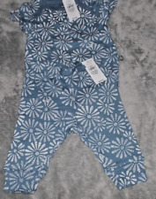 NWT, Baby Gap 2 Piece Set, Bodysuit & Pants, Blue & white, 0-3 Months, Item #09