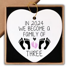 Baby First Christmas Ornament 2024 in 2024 We Became a Family of Thee Ornamen...