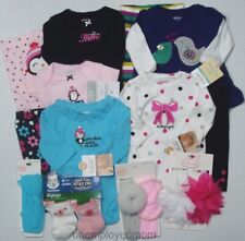 Baby Girls Outfit Bows Socks Bodysuit Pant Headwrap 18 pc Lot Daddy Grandma