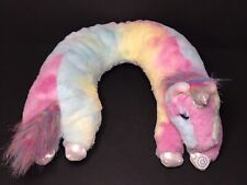 Health Touch Neck Massager Vibration RAINBOW Unicorn Sensory Toy Plush GUC - Colcord - US