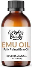 Pure Australian Emu Oil - All Natural 6X Refined for Face, Skin & Hair - 2 Fl Oz