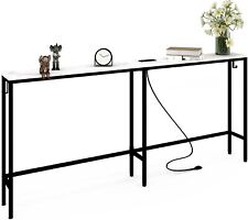 7.9” Narrow Console Table with Outlet, 70.9” Skinny Sofa Table Narrow Long be... - Mumbai - India