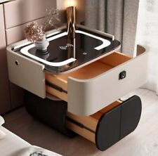 Modern Moroccan Minimalist Wooden Nightstand - Irvine - US