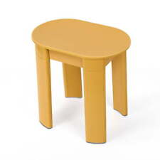 Modern Minimalist Low Small Plastic Round Stool, Orange - Shreveport - US