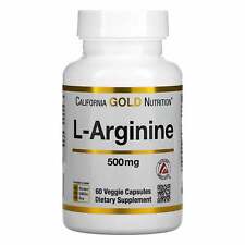 California Gold Nutrition L-Arginine AjiPure High Quality 500mg 60 Caps NEW - Toronto - Canada