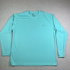 Reel Legends Performance Clothing Mens Long Sleeve Shirt Size XL Teal Crew Neck