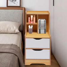 30*37*70cm Modern Dresser Nightstand Bedside End Table Books Holder W/2 Drawers - Chino - US