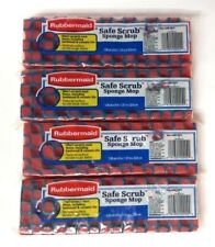 Rubbermaid Safe Scrub Sponge Mop Head Kitchen Cleaning Supply G917 Lot of 4 NEW