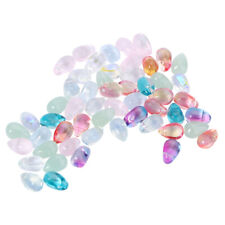 50 Pcs Drops Beads Glass Tassel Pendant Earrings Jewelry Accessories Teardrop