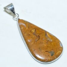 Marium Jasper Gemstone Handmade Bezel Silver Jewelry Pendant 2.3 PSP9992"