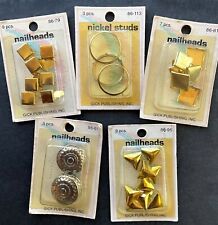 5 Packages Nailheads - Embellishment of Clothing, Accessories, Crafts, Assorted